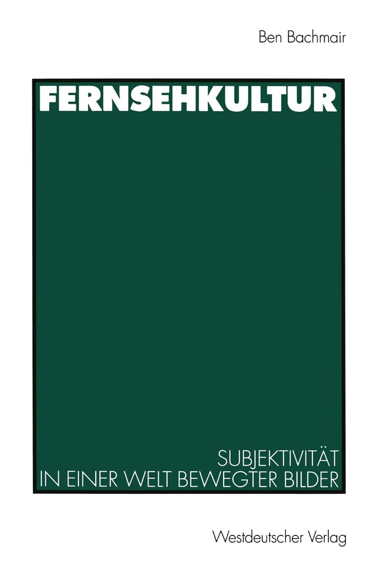 Ben Bachmair, Benglish Bachmair - Fernsehkultur, Häftad