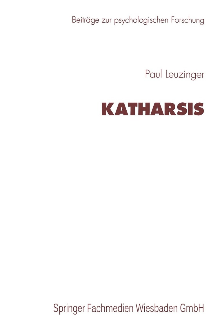 Paul Leuzinger - Katharsis, Häftad