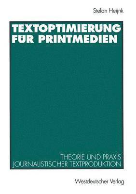 bokomslag Textoptimierung fr Printmedien