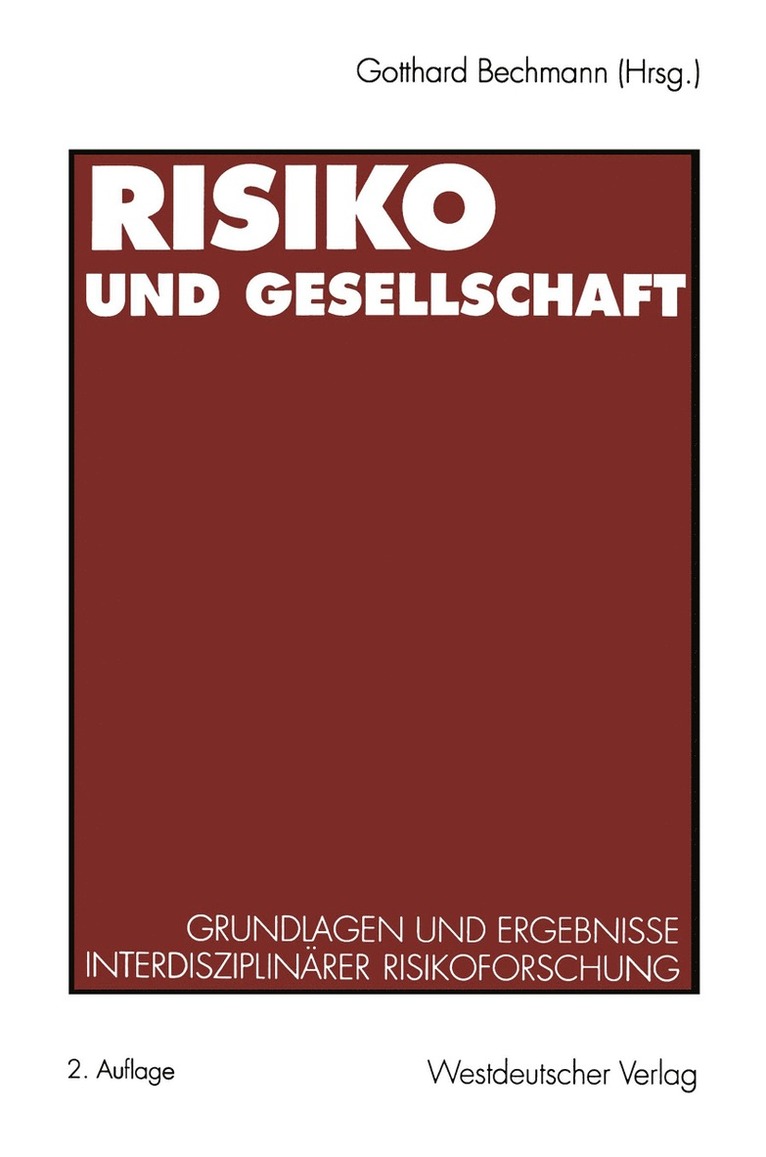 Risiko und Gesellschaft 1