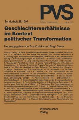 Eva Kreisky, Birgit Sauer - Geschlechterverhältnisse im Kontext politischer Transformation, Häftad