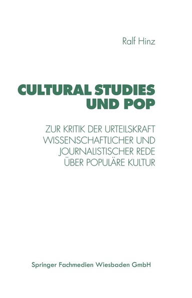Ralf Hinz - Cultural Studies und Pop, Häftad