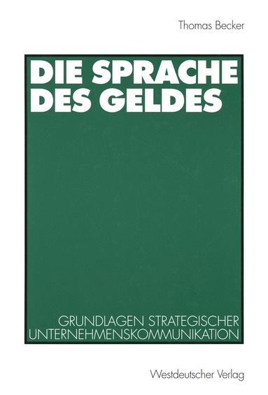 Thomas Becker - Die Sprache des Geldes, Häftad
