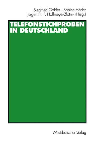 Siegfried Gabler, Sabine Häder, Jürgen H.P. Hoffmeyer-Zlotnik - Telefonstichproben in Deutschland, Häftad