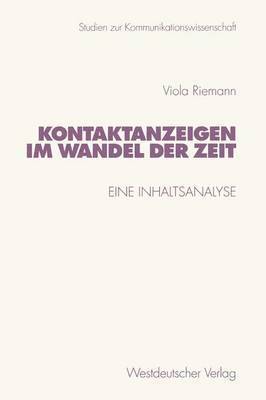 Viola Riemann - Kontaktanzeigen im Wandel der Zeit, Häftad