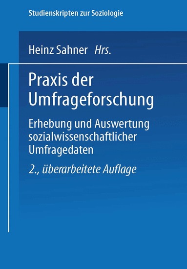 Rolf Porst, Heinz Sahner - Praxis der Umfrageforschung, Häftad