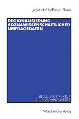 bokomslag Regionalisierung sozialwissenschaftlicher Umfragedaten