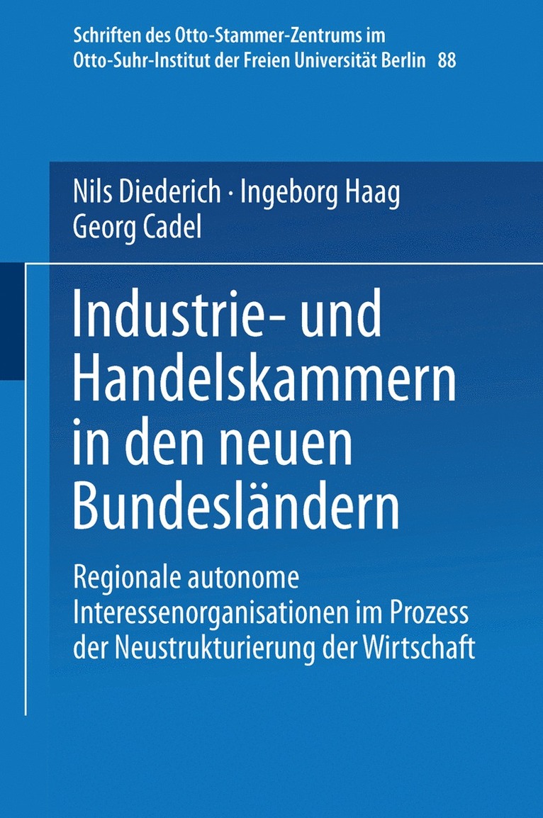 Industrie- und Handelskammern in den neuen Bundesländern