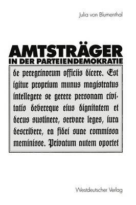 Amtstrger in der Parteiendemokratie 1