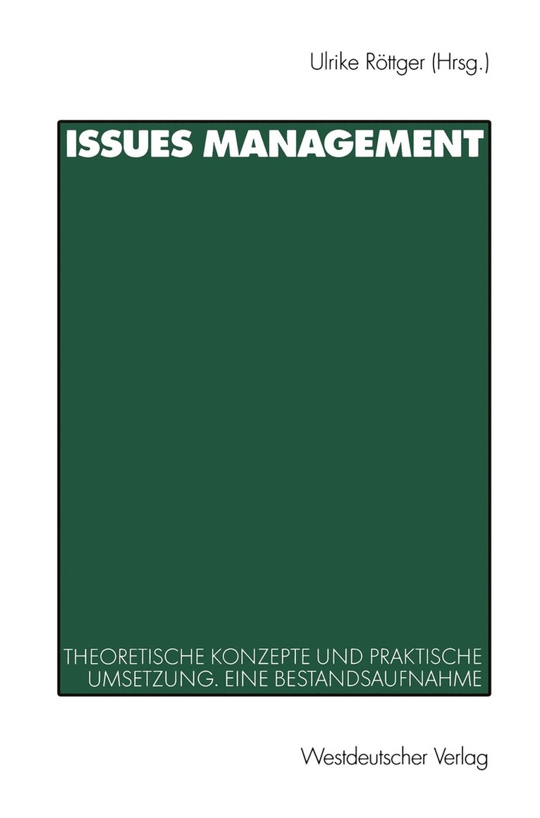 Ulrike Röttger - Issues Management, Häftad