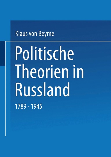 bokomslag Politische Theorien in Russland