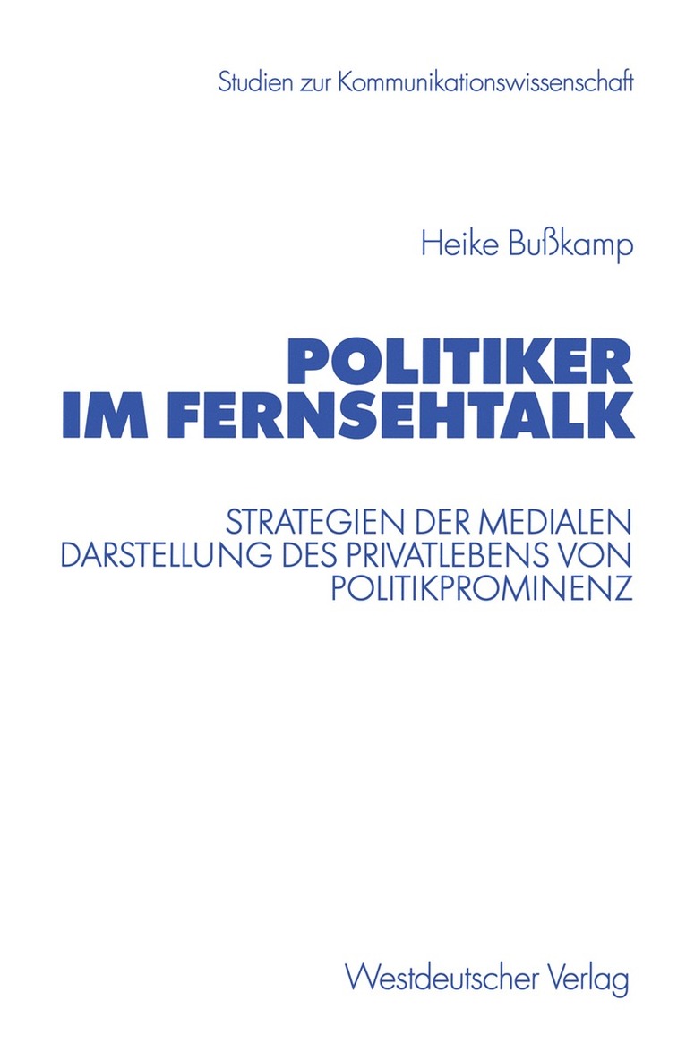 Heike Bußkamp - Politiker im Fernsehtalk, Häftad