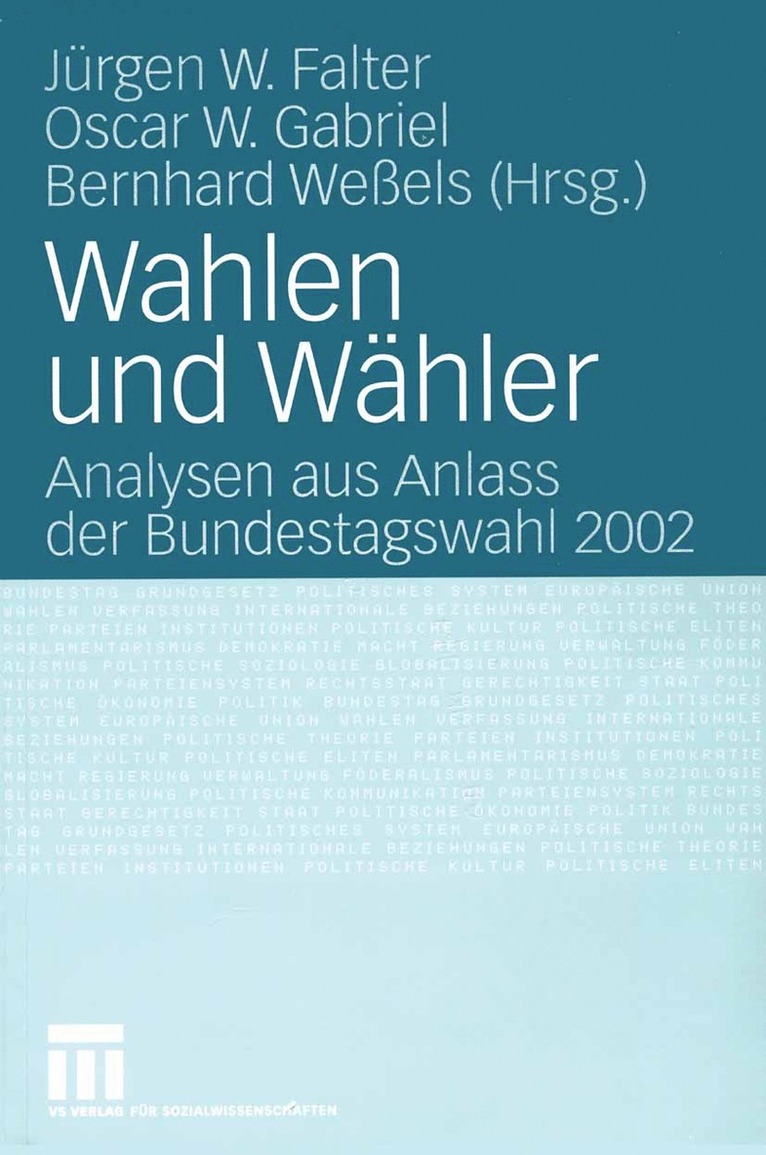 Jürgen W. Falter, Oscar W. Gabriel, Bernhard Weßels - Wahlen und Wähler, Häftad