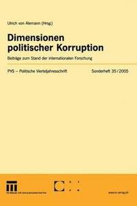 bokomslag Dimensionen politischer Korruption
