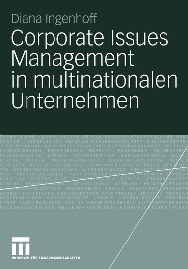 Diana Ingenhoff - Corporate Issues Management in multinationalen Unternehmen, Häftad