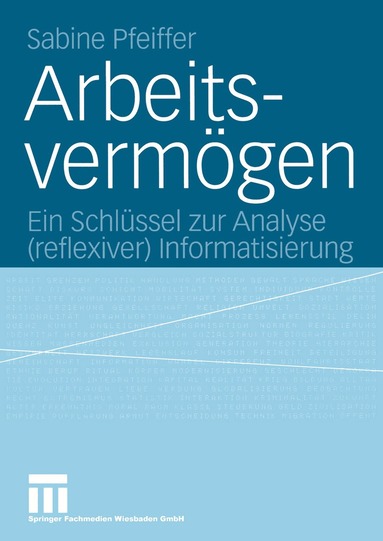 Sabine Pfeiffer - Arbeitsvermögen, Häftad