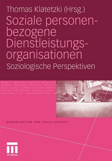 bokomslag Soziale personenbezogene Dienstleistungsorganisationen