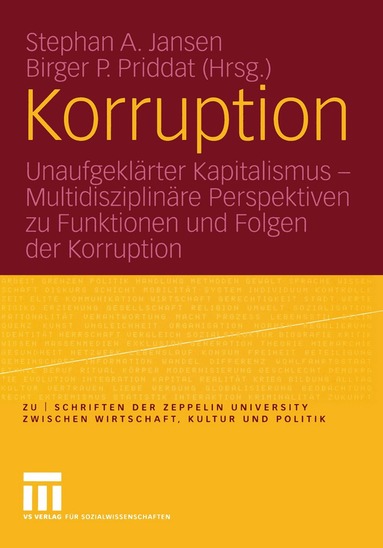 Stephan A. Jansen, Birger P. Priddat - Korruption, Häftad