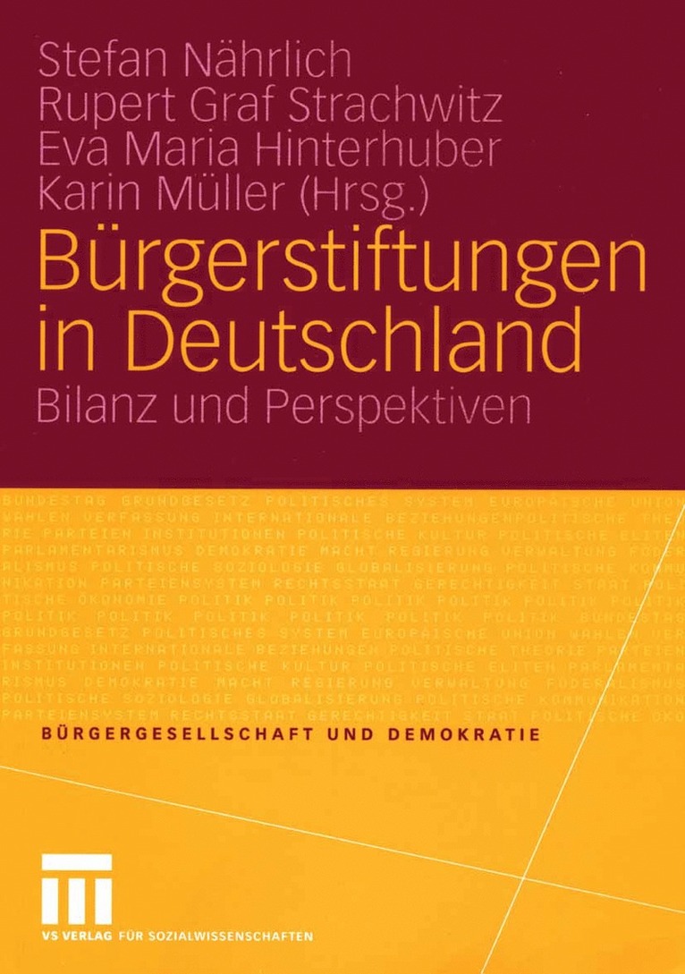 Stefan Nährlich, Rupert Graf Strachwitz, Eva Maria Hinterhuber, Karin Müller, Stefan Nährlich, Rupert Graf Strachwitz - Bürgerstiftungen in Deutschland, Häftad