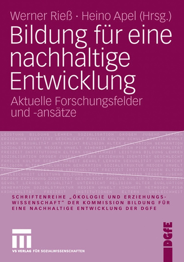 Werner Rieß, Heino Apel - Bildung für eine nachhaltige Entwicklung, Häftad
