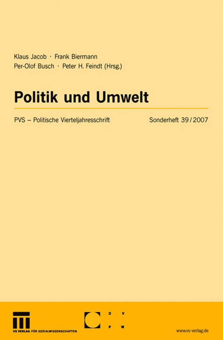 Klaus Jacob, Frank Biermann, Per-Olof Busch, Peter H. Feindt - Politik und Umwelt, Häftad