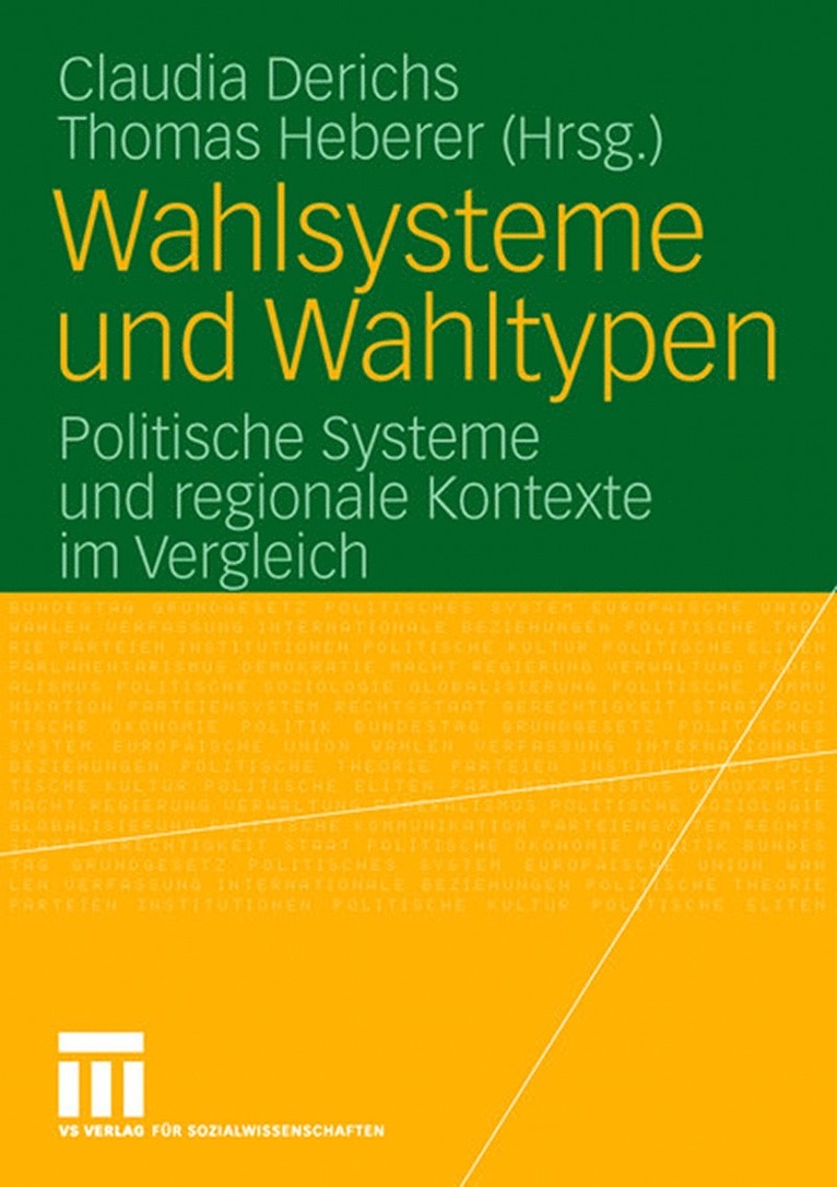 Claudia Derichs, Thomas Heberer - Wahlsysteme und Wahltypen, Häftad