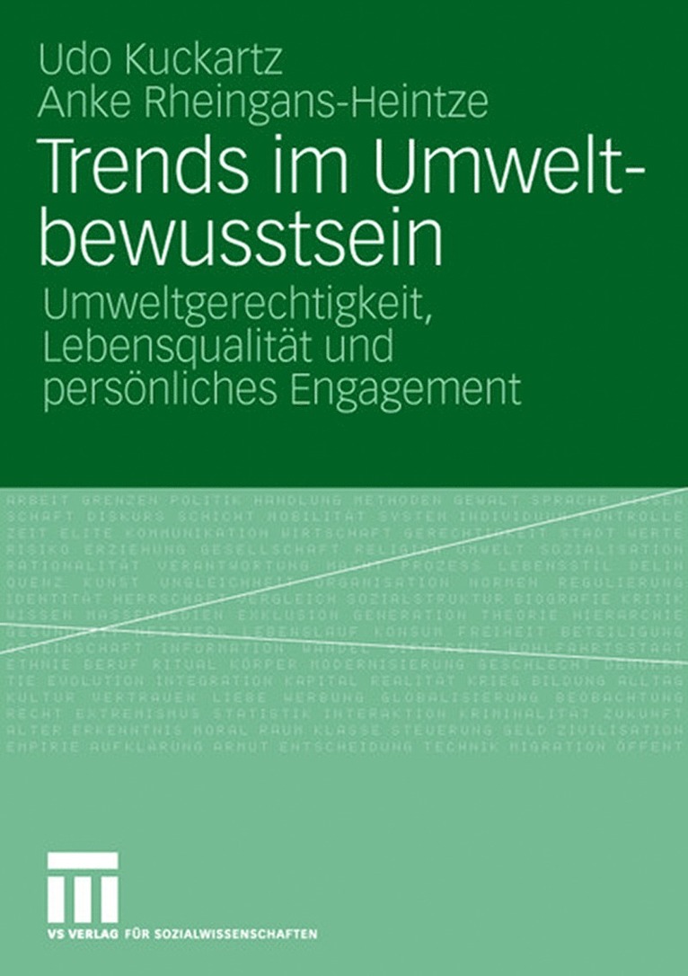 Udo Kuckartz, Anke Rheingans-Heintze, Umweltbundesamt, Udo Kuckartz, Anke Rheingans-Heintze - Trends im Umweltbewusstsein, Häftad