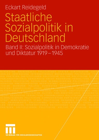 bokomslag Staatliche Sozialpolitik in Deutschland