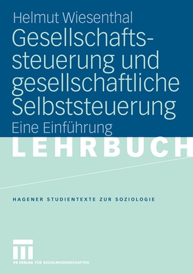 Helmut Wiesenthal - Gesellschaftssteuerung und gesellschaftliche Selbststeuerung, Häftad