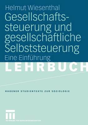 Helmut Wiesenthal - Gesellschaftssteuerung und gesellschaftliche Selbststeuerung, Häftad