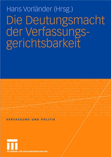 Hans Vorländer - Die Deutungsmacht der Verfassungsgerichtsbarkeit, Häftad