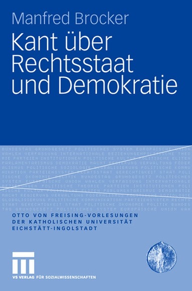 Manfred Brocker - Kant über Rechtsstaat und Demokratie, Häftad