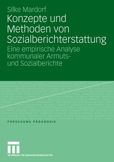 Silke Mardorf - Konzepte und Methoden von Sozialberichterstattung, Häftad