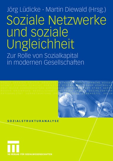 Jörg Lüdicke, Martin Diewald - Soziale Netzwerke und soziale Ungleichheit, Häftad