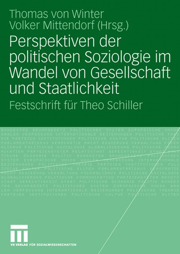Thomas Winter, Volker Mittendorf - Perspektiven der politischen Soziologie im Wandel von Gesellschaft und Staatlichkeit, Häftad