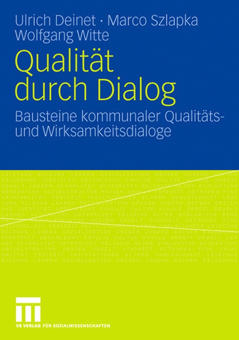 Ulrich Deinet, Marco Szlapka, Wolfgang Witte - Qualität durch Dialog, Häftad