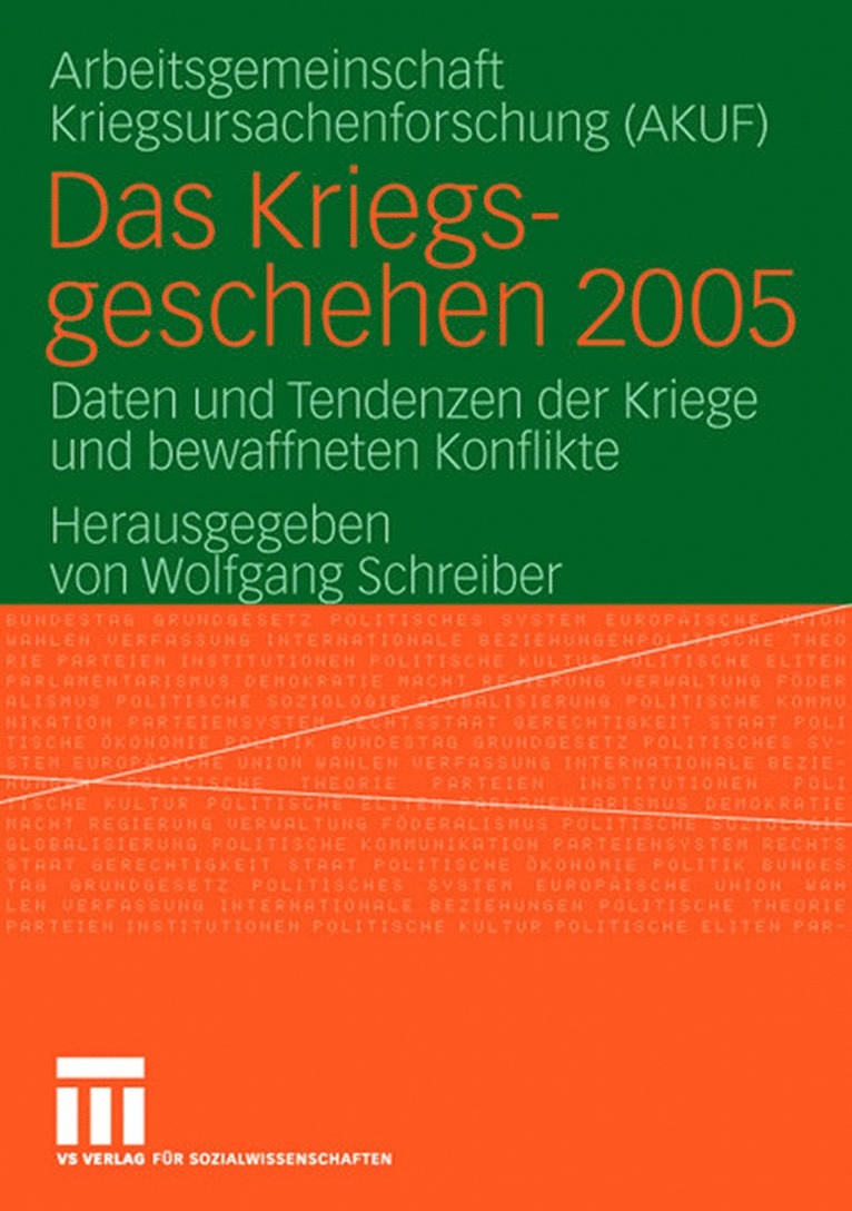 Wolfgang Schreiber, AKUF, Akuf Univ Hamburg, AKUF Univ. Hamburg - Das Kriegsgeschehen 2005, Häftad