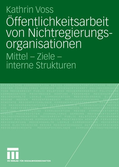Kathrin Voss - Öffentlichkeitsarbeit von Nichtregierungsorganisationen, Häftad