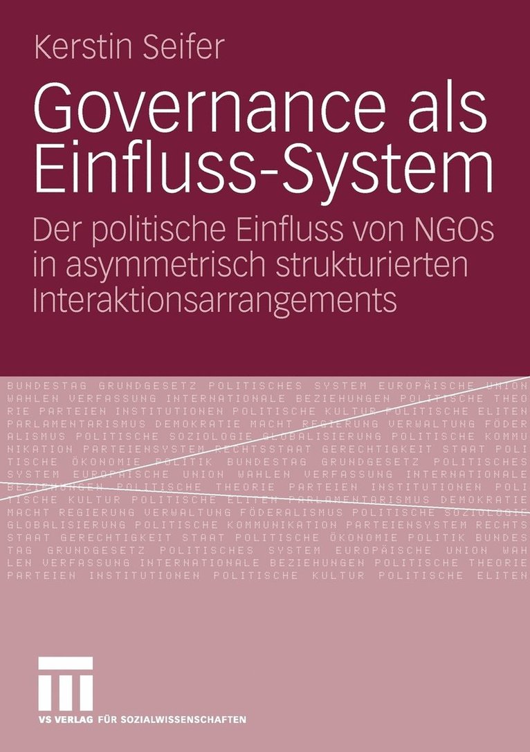 Kerstin Seifer - Governance als Einfluss-System, Häftad