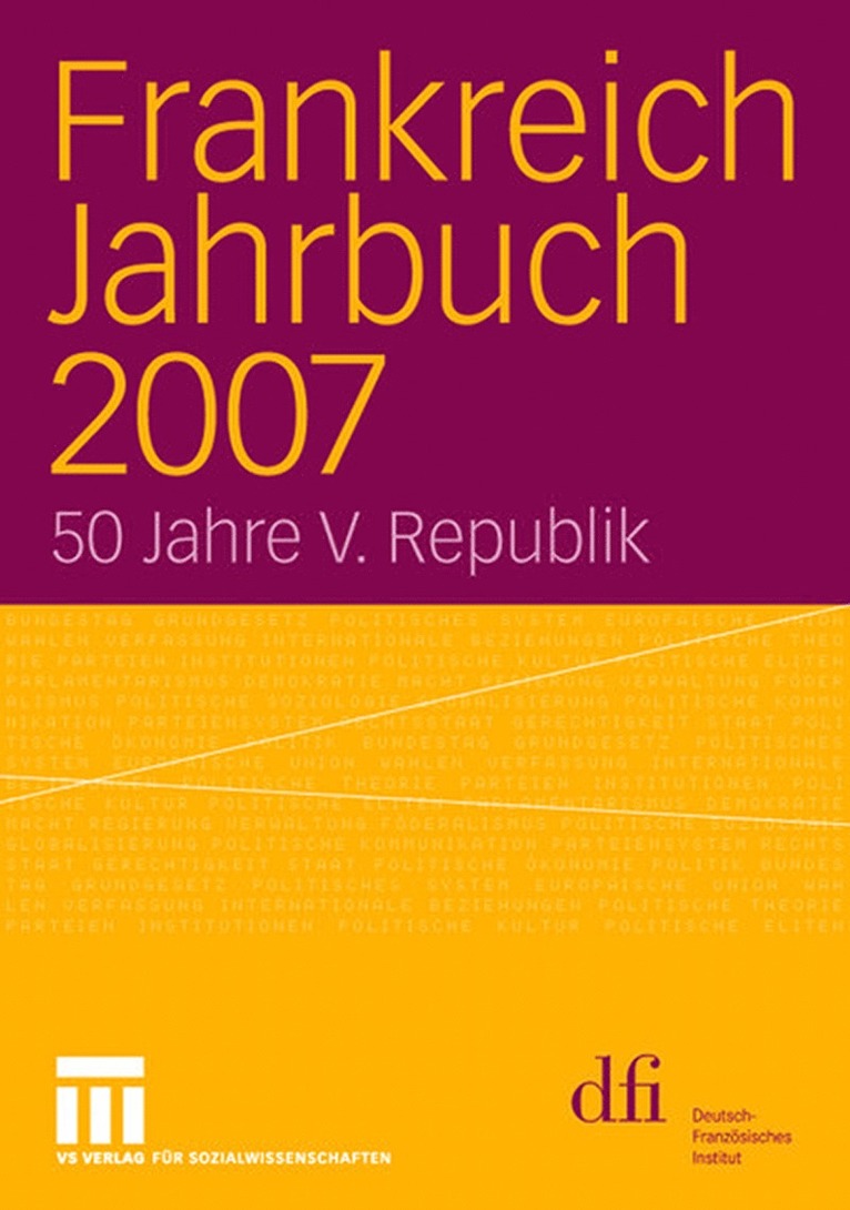 J. Springer, dfi - Deutsch-Französisches Institut, Dfi - Deutsch-Französisches Institut Inf - Frankreich Jahrbuch 2007, Häftad