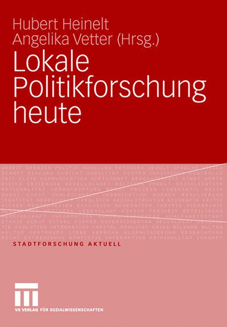 Lokale Politikforschung heute 1