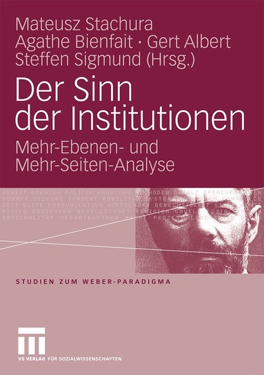 Mateusz Stachura, Agathe Bienfait, Gert Albert, Steffen Sigmund - Der Sinn der Institutionen, Häftad