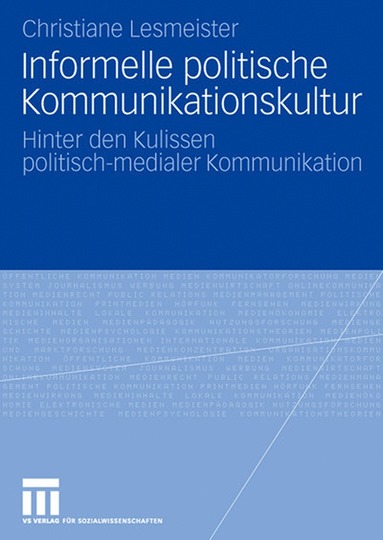 bokomslag Informelle politische Kommunikationskultur