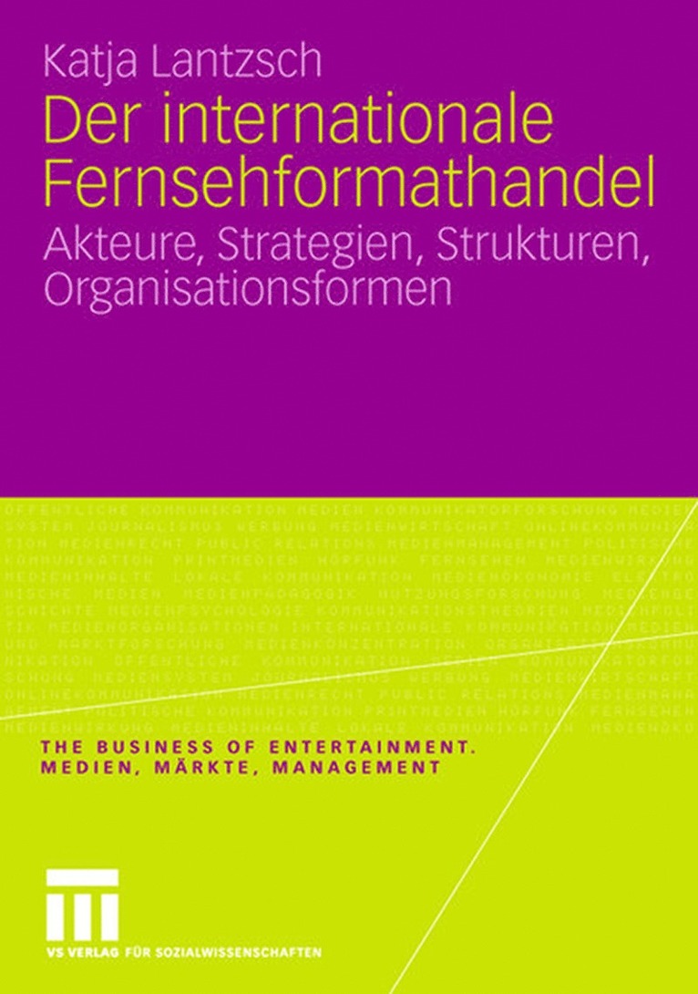 Katja Lantzsch - Der internationale Fernsehformathandel, Häftad