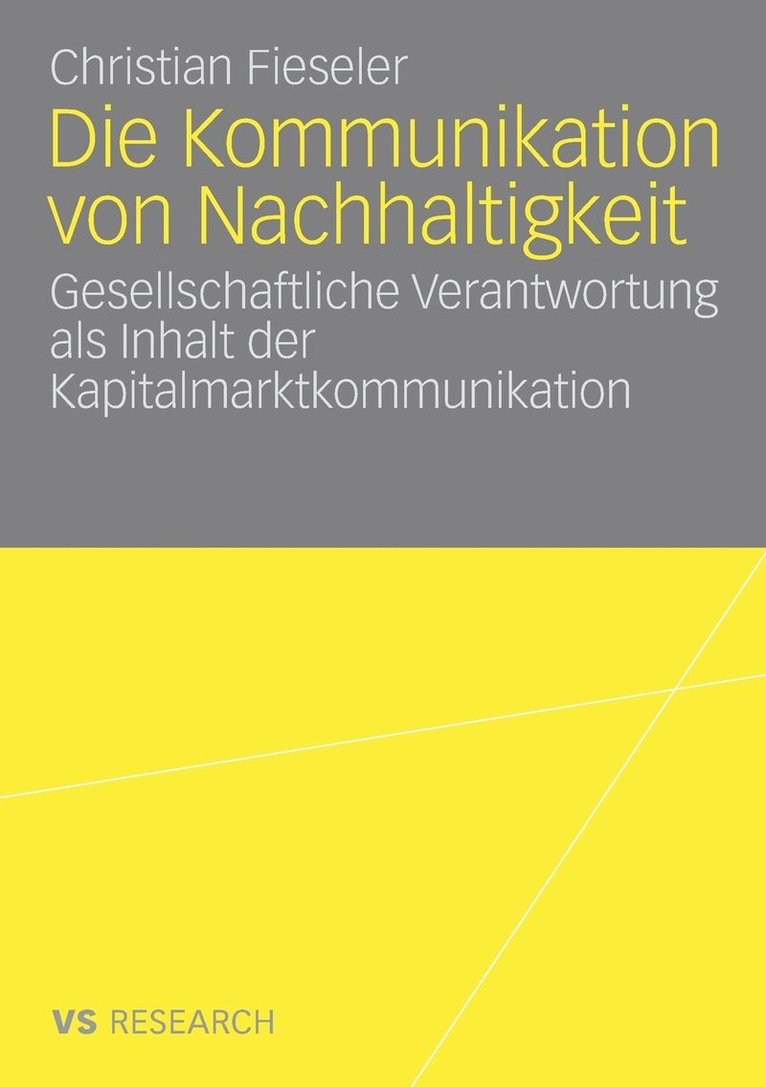 Die Kommunikation von Nachhaltigkeit 1