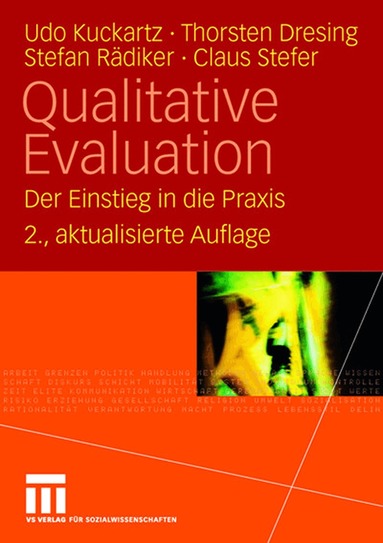 Udo Kuckartz, Thorsten Dresing, Stefan Rädiker, Claus Stefer - Qualitative Evaluation, Häftad