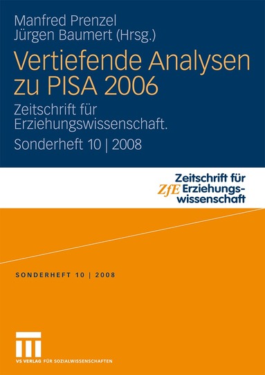 Manfred Prenzel, Jürgen Baumert - Vertiefende Analysen zu PISA 2006, Häftad