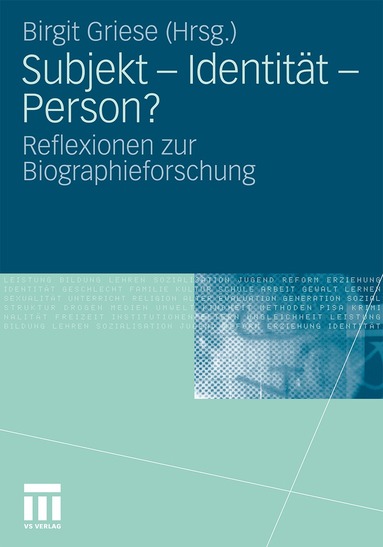 Birgit Griese - Subjekt - Identität - Person?, Häftad