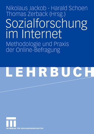 Nikolaus Jackob, Harald Schoen, Thomas Zerback - Sozialforschung im Internet, Häftad