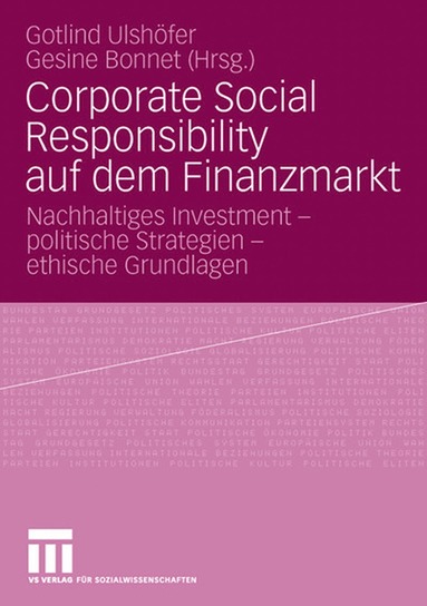 bokomslag Corporate Social Responsibility auf dem Finanzmarkt